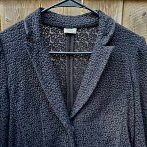 Hoss Black Flower Lace Blazer